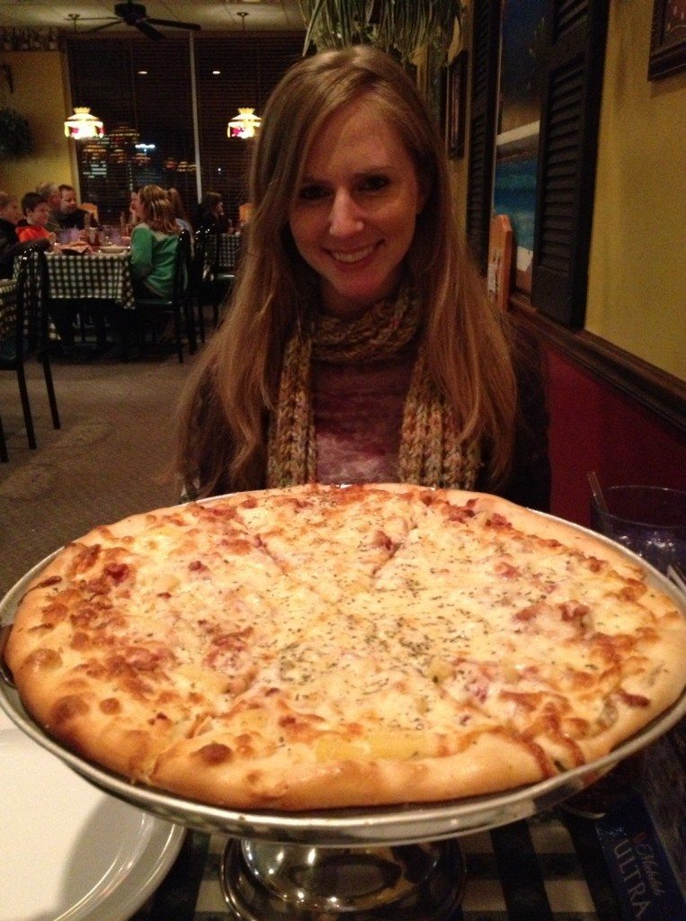 Would you believe we ordered a "small" pizza?